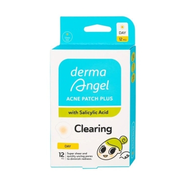 Miếng dán mụn ban ngày DermaAngel Plus hỗ trợ hút dịch mủ, làm lành vết thương nhanh chóng (12 miếng)