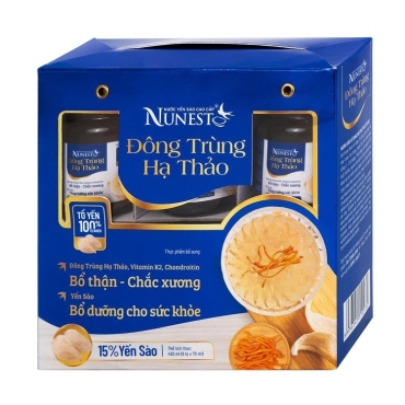 Nước Yến Sào Cao Cấp Đông Trùng Hạ Thảo 15% bổ thận, chắc xương, bổ dưỡng sức khỏe (6 Lọ x 70ml)